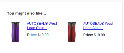 example of upselling products by suggesting other like products to a product listing