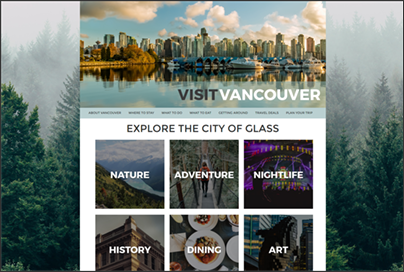 tourism sample website