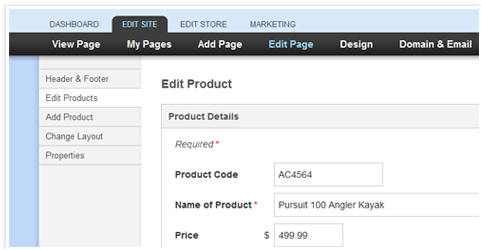 example of editing a page